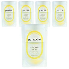 퓨어블 프리미엄 포밍 핸드워시 손세정제 시트러스향 옐로우 리필, 300ml, 5개