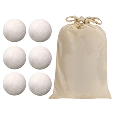 烘衣防靜電羊毛球 附收納袋 8cm 6顆, 1組