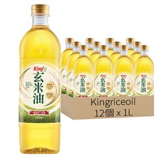Kingriceoil 國王玄米油, 12個, 1L