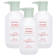 아브카 베이비 앤 키즈 아토 고보습 로션 무향, 500ml, 3개