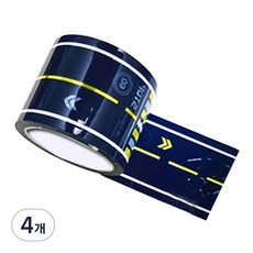 和Yura一起玩吧 安全雙線高速公路膠帶 75mm x 40m, 混合顏色, 4個