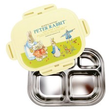 PETER RABBIT 比得兔 分格餐盤, 象牙白3314, 餐盤+便當蓋, 1組
