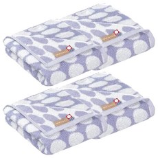 今治認證 水玉 長毛厚實款 毛巾 日本內銷款 85 x 32cm, 紫色, 4條