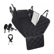 汽車後座防髒寵物墊 - 分隔網款(TY154) 600D牛津布 PP棉 防滑網, 黑色, 1個