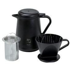 珍珠金屬 ie Cafe系列 雙層不鏽鋼保溫咖啡壺, HB-6619, 600ml, 1個