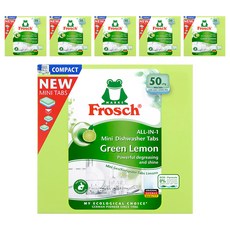 프로쉬 식기 세척기 세제 그린레몬 50p, 450g, 6개