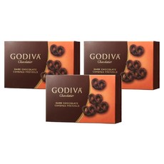 GODIVA 黑巧克力迷你椒鹽脆餅, 71g, 3盒