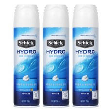 쉬크 하이드로 모이스춰라이징 쉐이브 폼, 250g, 3개