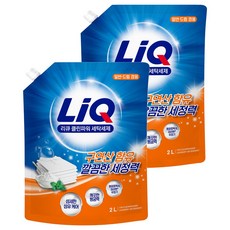 리큐 클린파워 액상세제 리필, 2L, 2개