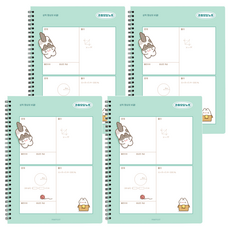 3000 貓咪小學錯題本 - 薄荷綠, 薄荷, 4個