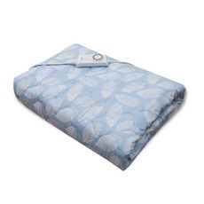 boKUK Air Cell天空藍葉子印花電熱毯, S(100 x 180cm), 混色