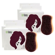 潔淨亮白 銅奈米巧克力花生菜瓜布, 5入, 4個