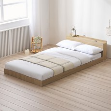 서울소호 홈즈 저상형 침대 프레임 + 파워 본넬 양면 매트리스 세트 방문설치, 우드(프레임), 화이트(매트리스)