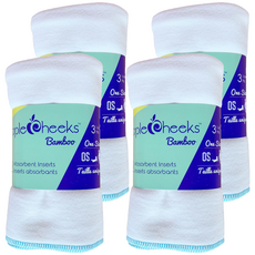AppleCheeks 超柔有機竹棉尿墊 70%竹纖維 30%有機棉 加拿大產, 4個