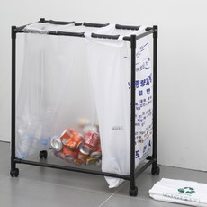 dOLEE FUN Basis Frilly 分類垃圾桶 + 專用垃圾袋 50L 50入, 黑色(分類垃圾桶)