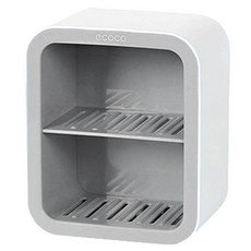 ecoco 意可可 雙層瀝水肥皂架, 壁掛式, 灰色, 1個