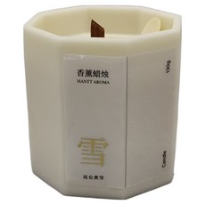 澳洲天然紅木芯八角瓶香氛蠟燭, 崑崙煮雪, 130g, 1個