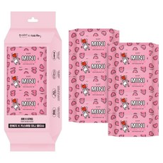한예지 키스해링 휴대용 미니 물티슈 스티커형, 50g, 8매, 8개