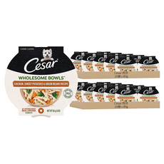 Cesar 西莎 鮮肉主食碗 甜番薯 + 四季豆 適合12個月及以上, 雞肉+蔬菜, 20個, 85g