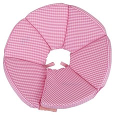 Mon bebe 夢貝貝 格子輕量海綿頭套 脖圍24-28cm 深度14cm, 粉紅色, 1個