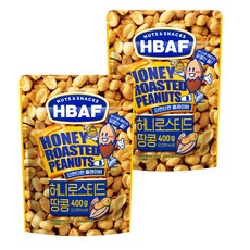 바프 넛츠앤스낵스 허니로스티드 땅콩, 400g, 2개