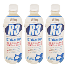 維維樂 R3活力平衡飲品PLUS 符合WHO低滲透壓建議 添加菊糖(益菌生)維護消化道機能 補充水分與電解質 添加麩醯胺酸 添加鋅, 500ml, 3瓶