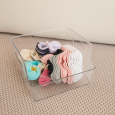 Lumishell 透明塑膠開口式零食整理收納盒, 單一顏色, 1個