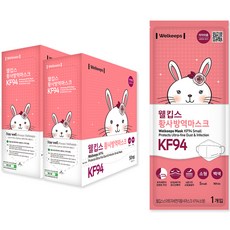 웰킵스 황사방역마스크 소형 KF94, 50개입, 2개, 백색