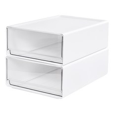 까사마루 다용도 펜트리 올림 서랍장 대형, 화이트, 2개