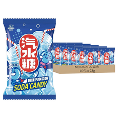 MORINAGA 森永 汽水糖 彈珠汽水口味, 23g, 10包