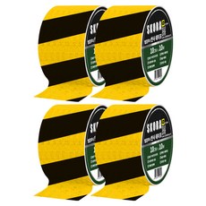 Skora 高亮度反光膠帶, 4個, 黃色 黑色