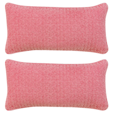 쉬즈홈 힐링 피그먼트 베개 커버 + 속통, 핑크, 2개