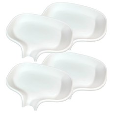 하이엉클 물빠짐 실리콘 비누받침대, 화이트, 4개