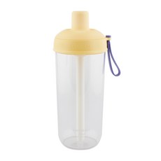 LocknLock 樂扣樂扣 嚼對搖搖吸管杯 平輸板, 蜂蜜奶油黃, 700ml, 1個