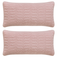 shez Home 基本款顏料蕎麥枕帶內枕, 淡粉色, 2個