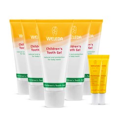 Weleda 薇蕾德 兒童牙膏 50ml*5入+金盞花臉部保濕乳 10ml*2入, 1組