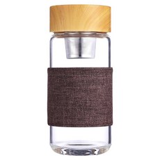 AWANA 日式濾網玻璃杯, 咖啡色, 350ml, 1個