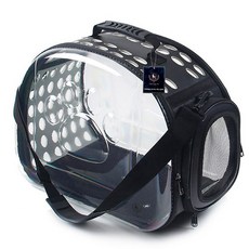딩동펫 반려동물 알린 숄더 캐리어, 블랙, 1개