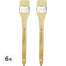 MY DAILY 美術用油畫排刷 淺木色, 6個, 4號