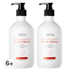 AVCA 足部保濕去角質霜, 1入, 6個, 500ml