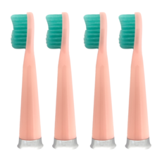 TOYAMA 特亞馬 充電式聲波電動牙刷刷頭 2號 M 曲線美白 0.02mm 4支, THP002, 顏色隨機, 1組