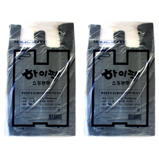 Hi-Pack 購物袋 6號 黑色 100入, 2個