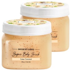 BOUQUET GARNI 砂糖身體磨砂膏 萊姆椰子, 500g, 2個