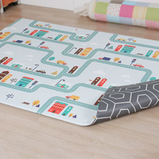 아기노리 프리미엄 양면 놀이방매트, 자동차도로 + 헥사곤