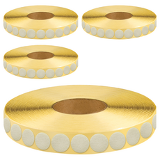 GOMUNARA 圓形魔鬼氈膠帶 9m 白色 鉤面 直徑 25mm, 4個