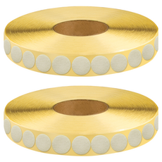 GOMUNARA 圓形魔鬼氈膠帶 9m 白色 鉤面 直徑 25mm, 2個