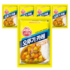 오뚜기 카레 과립형 약간 매운맛, 300g, 5개