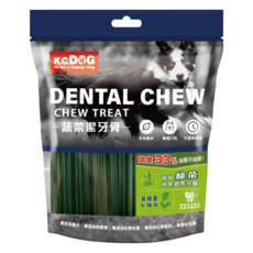 K.C.DOG 開心狗 蔬菜六角潔牙骨 G31-3 6月齡以上犬適用, 綠茶 + 葉綠素, 400g, 1包