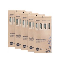 Hicos Bamboo Story 成人用超細軟毛牙刷, 4入, 5個