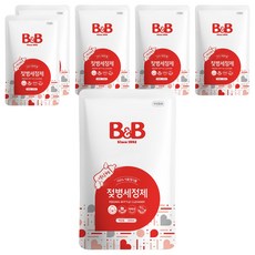 B&B 嬰兒奶瓶清潔劑補充裝, 500ml, 6包